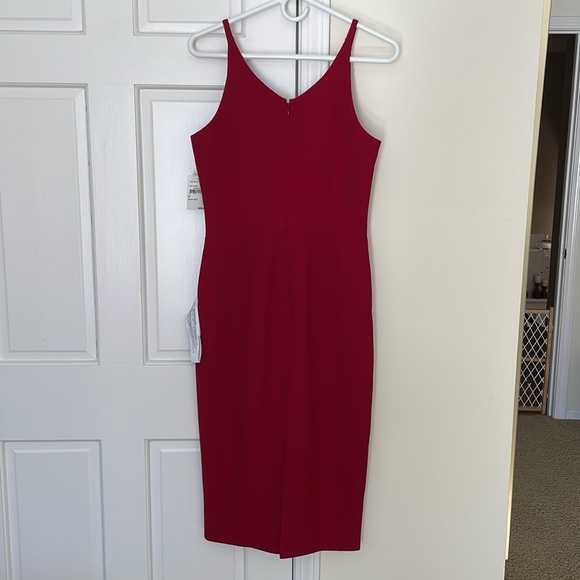 Cocktail dress by Dress The Population. Deep red color. - Picture 3 of 6
